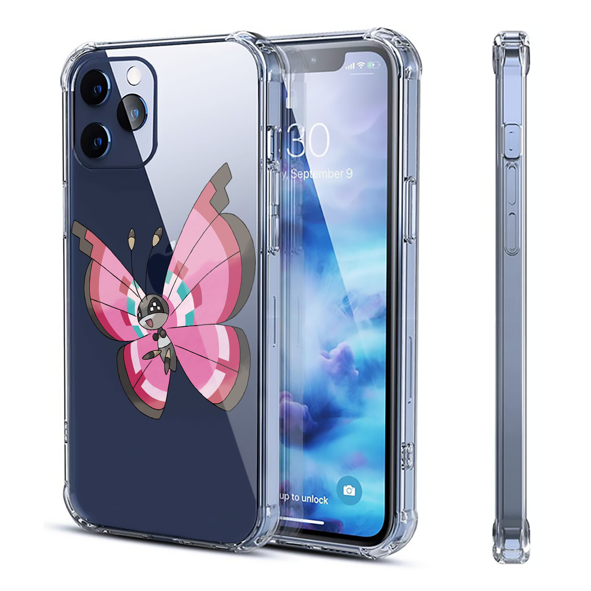 （画像用） ポケットモンスター Pokémon 【iPhone 12シリーズ対応】透明スマホケース（クリアソフトケース）